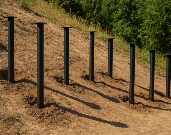 Screw Piles for Sloped Blocks - Rotabond